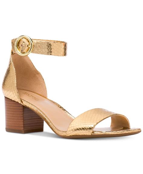 michael michael kors lena leather sandals|macy's Michael Kors sandals clearance.